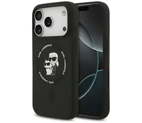 Karl Lagerfeld Karl & Choupette Ring Silikon MagSafe schwarz / Rückseite / iPhone 18 Pro Max, iPhone 17 Pro Max