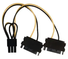 Valueline VLCP74205V01 / Stromkabel / PCI Express - 2x SATA 15-Pin / 0,15 m
