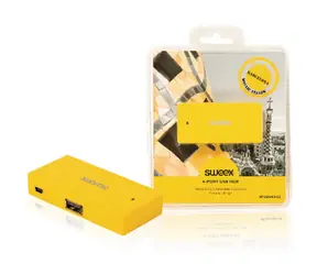 Sweex Barcelona gelb / USB-Hub / 4 Anschlüsse