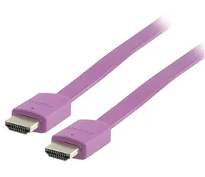 Valueline Flaches HDMI-Kabel, lila / HDMI-Kabel / 1.4 / 3D/4K / 2 m