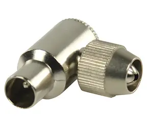 Valueline Koaxialstecker, abgewinkelt, Metall / Stecker / Koaxial / 2 Stück