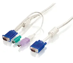 LevelOne ACC-2103 weiß / KVM-Kabel / 5 m / VGA + PS/2, VGA