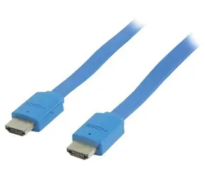 Valueline Flaches HDMI-Kabel blau / HDMI-Kabel / HDMI 1.4 / 3D/4K / 2 m