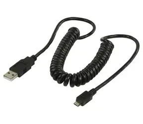 Valueline USB A - Micro-USB / Spiralkabel / USB 2.0 / 2 m
