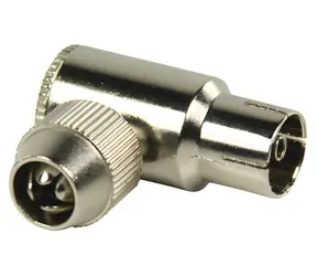 Valueline VLSP40925M / Antennenreduzierstück / abgewinkelt / Koaxialbuchse Metall / 2 Stück.