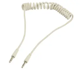 Valueline Audiokabel, 3,5-mm-Klinkenstecker, weiß / Audiokabel / Anschluss / Spiralkabel / 1 m