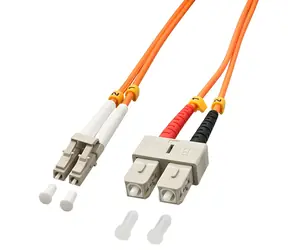 Lindy LC-SC OM2 2 m orange / Optisches Patchkabel / Multimode 50/125 µm / Duplex, halogenfrei