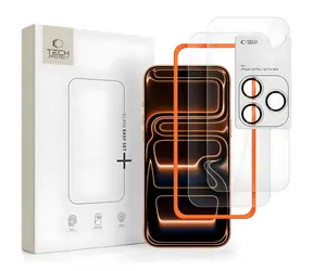 Tech-Protect Easy Set+ für Apple iPhone 18 Pro Max / Schutzglas für Display und Kamera / Gehärtetes Glas / 2 Stück