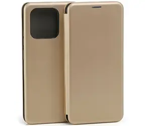 Beline Book Magnethülle für XIAOMI 12C Gold / Hülle / Buchform / Ständer / TPU, Kunstleder