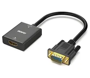 Benfei HDMI-VGA-Adapter mit Audioausgang, schwarz / Adapter / Audioausgang
