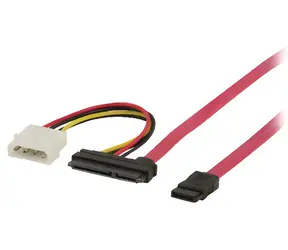 Valueline VLCP73120R10 SATA-Datenkabel mit MOLEX-Stromversorgung / Kabel / SATA / 1 m