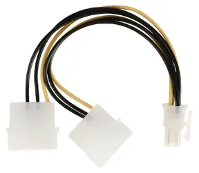 Valueline VLCP74210V015 / Stromverteilerkabel / PCI Express (M) - 2x Molex (F) / 0,15 m