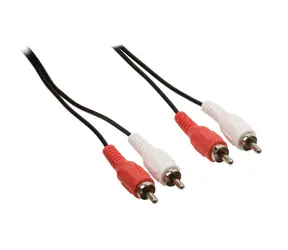 Valueline Stereo-Audiokabel 2x CINCH - 2x CINCH schwarz / Audiokabel / 10 m