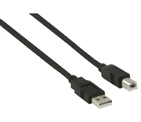 Valueline USB-A (M) - USB-B (M) Kabel, schwarz, USB 2.0, 0,5 m