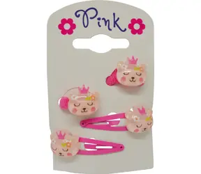 SPARKYS Teddybär-Haarschmuck / 4 Stück / Haarspangen, Haargummis / ab 3 Jahren