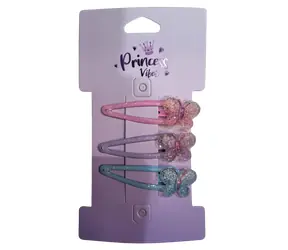 SPARKYS Haarspangen mit rosa Schmetterlingen / Glitzernde Haarspangen / 3 Stück