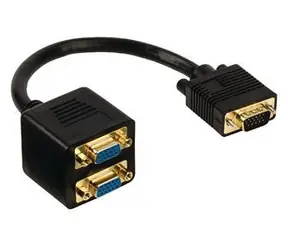 Valueline VGCP59120B02 VGA-Splitterkabel schwarz / Splitter / VGA (M) - 2× VGA (F) / 0,2 m