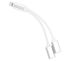 2x Lightning-Adapter für Kopfhörer und Ladegerät / Adapter / Lightning / Audio + Laden