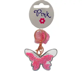 Sparkys Schmetterlingsanhänger mit Pompons / Anhänger / Samt-Pompons / 9 cm