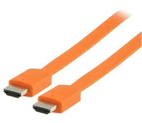 Valueline Flaches HDMI-Kabel, orange / HDMI-Kabel / HDMI 1.4 / 3D/4K / 2 m