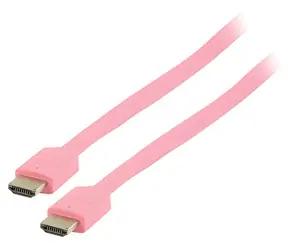 Valueline HDMI-Flachkabel VLMP34010P2.00, pink / Kabel / HDMI 1.4 / 3D/4K / 2 m