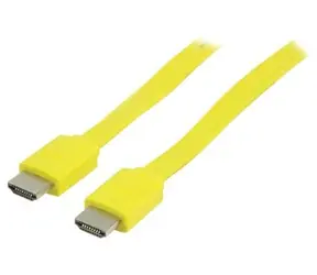 Valueline Flaches HDMI-Kabel VLMP34010Y2.00 gelb / Kabel / HDMI 1.4 / 3D/4K / 2 m