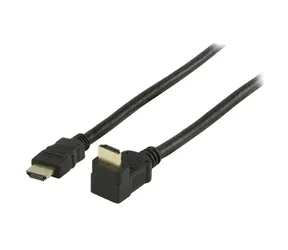 Valueline HDMI-Kabel, vergoldet, 90° abgewinkelt, schwarz / Videokabel / 4K / 5 m