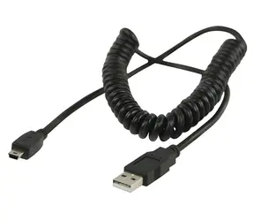 Valueline Spiralkabel USB 2.0 A - Mini-USB 5-Pin / Kabel / USB 2.0 / 2 m