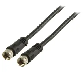 Valueline Antennenkabel F(M) - F(M) 20 m schwarz / Antennenkabel