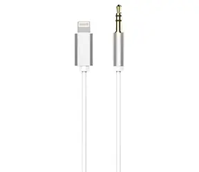 AUX-Kabel Lightning - 3,5-mm-Klinkenstecker, silber / Audiokabel / für Apple iPhone