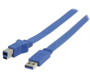 Valueline Flaches USB 3.0 AB -Anschlusskabel / Kabel / 1 m