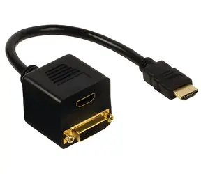 Valueline HDMI (F) - DVI-D 24+1p (F) Reduktion / Reduktion / High Speed mit Ethernet / 0,2 m / schwarz