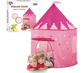 PIXINO Kinderzelt Prinzessinnenturm rosa / Zelt / 125 x 105 x 105 cm / ab 3 Jahren
