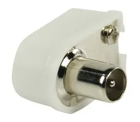 Valueline Koaxialstecker, abgewinkelt, weiß / Antennenreduzierung / 2 Stück / VLSP40901W