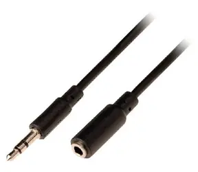 Valueline Verlängerungskabel, 3,5-mm-Klinkenstecker, schwarz / Verlängerungskabel / Stereo / 3 m