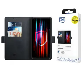 3mk Wallet Case Oppo A78 4G schwarz / Brieftaschenhülle