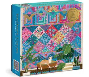 Galison Metallic-Puzzle Patchwork Corner / 1000 Teile / Größe 68,6 × 50,8 cm