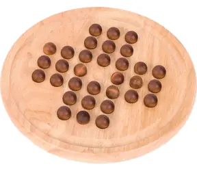 GOKI Solitärspiel / Holzpuzzlespiel / 32 Kugeln /  22,5 cm