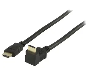 Valueline HDMI-Kabel, 90°-Winkelstecker, vergoldet, schwarz / HDMI-Kabel / 3D/4K / 3 m