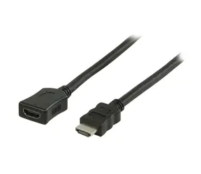 Valueline HDMI-Verlängerungskabel schwarz / HDMI-Kabel / 3D/4K / 3 m / Vernickelte Stecker