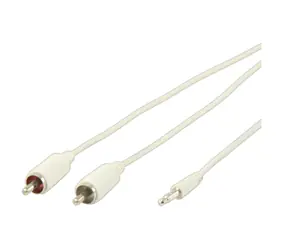 Valueline VLMP22200W2.00 weiß / Audiokabel / 3,5-mm-Klinkenstecker - 2x CINCH / 2 m