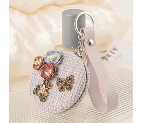 Sparkys Butterfly Dance Lavendel / Taschenspiegel / Tweed / 18,5 x 10 cm