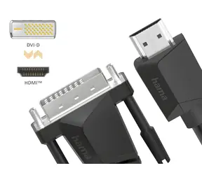 HDMI-DVI-I-Adapter, schwarz, 1,5 m / Adapter / 4K