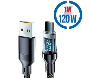 AGEMEO MEGATECH USB-A (M) - USB-C (M) 1 m schwarz / Kabel / 120 W / Display