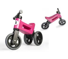 FUNNY WHEELS Rider Sport Laufrad pink / 2in1 / Sattelhöhe 28/30 cm / Tragkraft 25 kg / ab 18 m