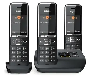 Gigaset COMFORT 550A schwarz-chrom / Schnurloses Telefon / DECT / Trio - 3 Mobilteile