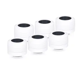 Alphacool Eiszapfen PRO weiß / Anschluss für starre Rohre / 16 mm / G1/4" / Messing / 6 Stück.