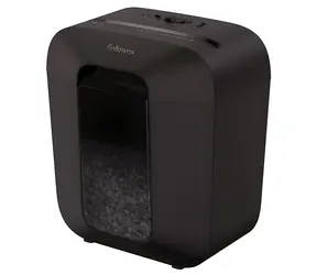 Fellowes Powershred LX25M schwarz / Aktenvernichter / Mikroschnitt 4x12 mm / P-4 / 6 Blatt / 11,5 l Auffangbehälter