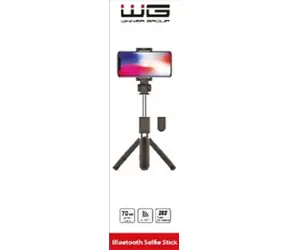 WG 6 schwarz / Selfie-Stick - Stativ / teleskopisch / Bluetooth / 18-70 cm / Reichweite 10 m