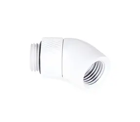 Alphacool Eiszapfen weiß / Winkeladapter 45° / G1/4 AG auf G1/4 IG / drehbar